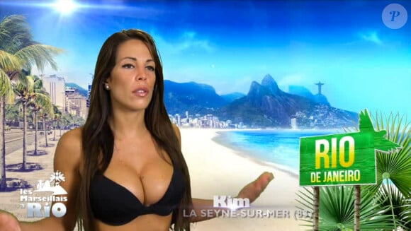Kim dans Les Marseillais à Rio, épisode du mercredi 7 mai 2014.