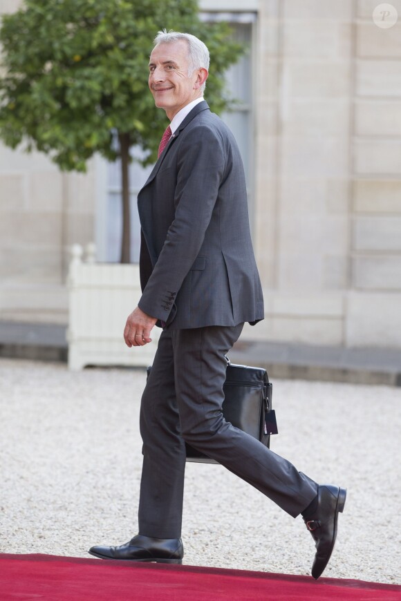 Guillaume Pepy, PDG de la SNCF, arrivant à un dîner officiel au palais de l'Elysée à Paris, le 23 juin 2014.