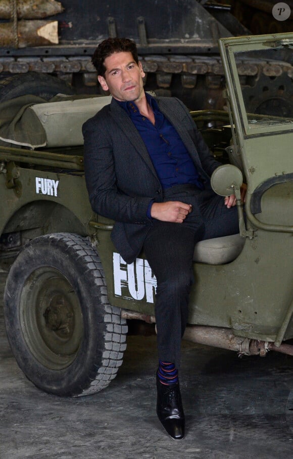 Jon Bernthal lors d'un photocall pour le film fury au Tank Museum de Bovington, Dorset, le 28 août 2014.