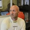 Fabien Barthez dans le box de l'écurie Ferrari lors des 24h du Mans, le 14 juin 2014