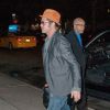 Brad Pitt lors d'un tournage dans les rues de New York le 31 août 2014.