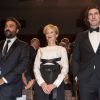 Saverio costanzo, Alba Rohrwacher, Adam Driver  lors de la présentation du film Hungry Hearts à la Mostra de Venise le 31 août 2014
