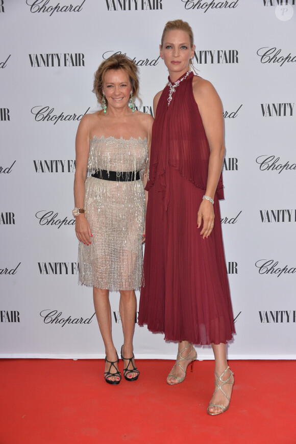 Caroline Scheufele et Uma Thurman - Soirée Vanity Fair et Chopard lors du 71e festival international du film de Venise, le 31 août 2014