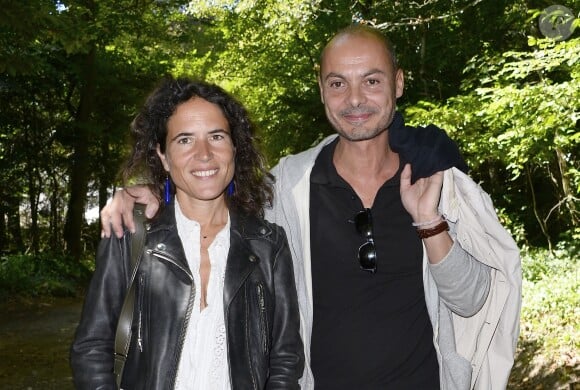 Mazarine Pingeot et son compagnon Didier Le Bret - 19e édition de "La Forêt des livres" à Chanceaux-près-Loches, le 31 août 2014.