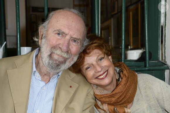 Jean-Pierre Marielle et sa femme Agathe Natanson - 19e édition de "La Forêt des livres" à Chanceaux-près-Loches, le 31 août 2014.