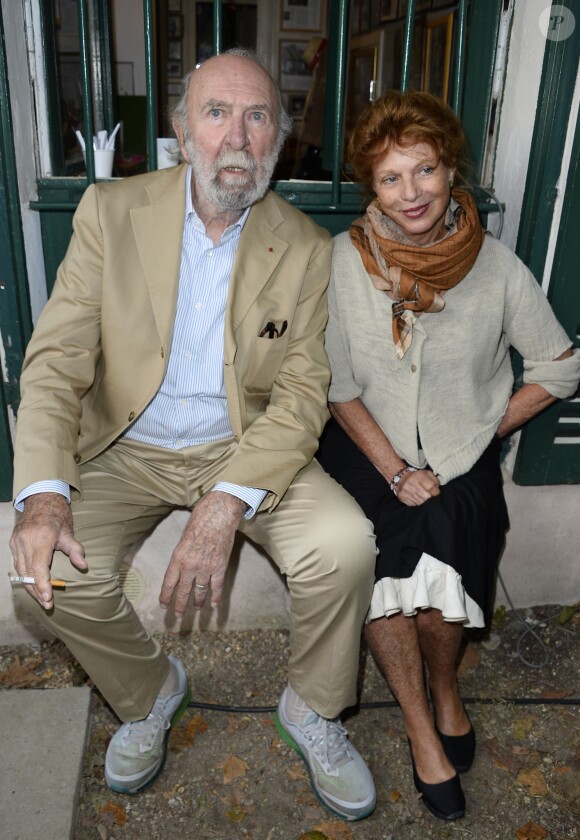 Jean-Pierre Marielle et sa femme Agathe Natanson - 19ème édition de "La Forêt des livres" à Chanceaux-près-Loches, le 31 août 2014.