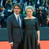 Frances McDormand et Joel Coen - Cérémonie "Visionary Talent Award" lors du 71e festival international du film de Venise, la Mostra, le 1er septembre 2014.