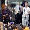 Maroon 5 sur scène au Rockefeller Center pour l'émission Today. New York, le 1er septembre 2014.