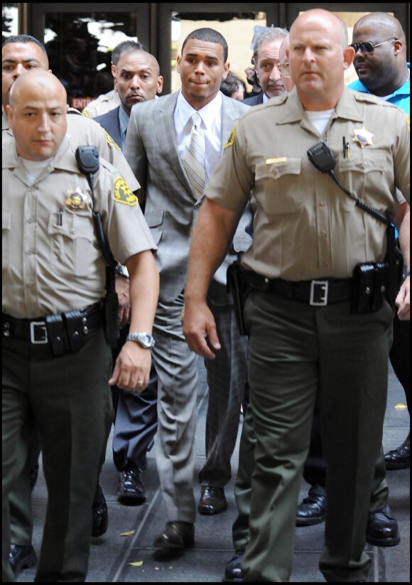 Chris Brown au tribunal de Los Angeles. Juin 2009.