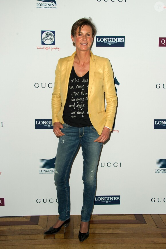 Pénélope Leprévost lors de la conférence de presse du Paris Eiffel Jumping 2014 à l'Hôtel de Ville de Paris, le 8 avril 2014