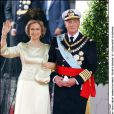  Sofia et Juan Carlos Ier d'Espagne en mai 2004 lors du mariage du prince Felipe et de Letizia Ortiz 