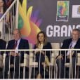 Le roi Juan Carlos Ier d'Espagne, après trois semaines passées hors des radars, assistait tout sourire au match de basket Espagne - Iran, à Grenade le 30 août 2014 dans le cadre du Mondial