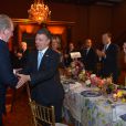 Le roi Juan Carlos Ier d'Espagne en visite en Colombie pour l'investiture du président colombien Juan Manuel Santos à Bogota, le 6 août 2014.