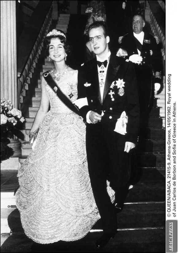 Mariage de Juan Carlos d'Espagne et de Sofia de Grèce le 14 mai 1962 à Athènes.