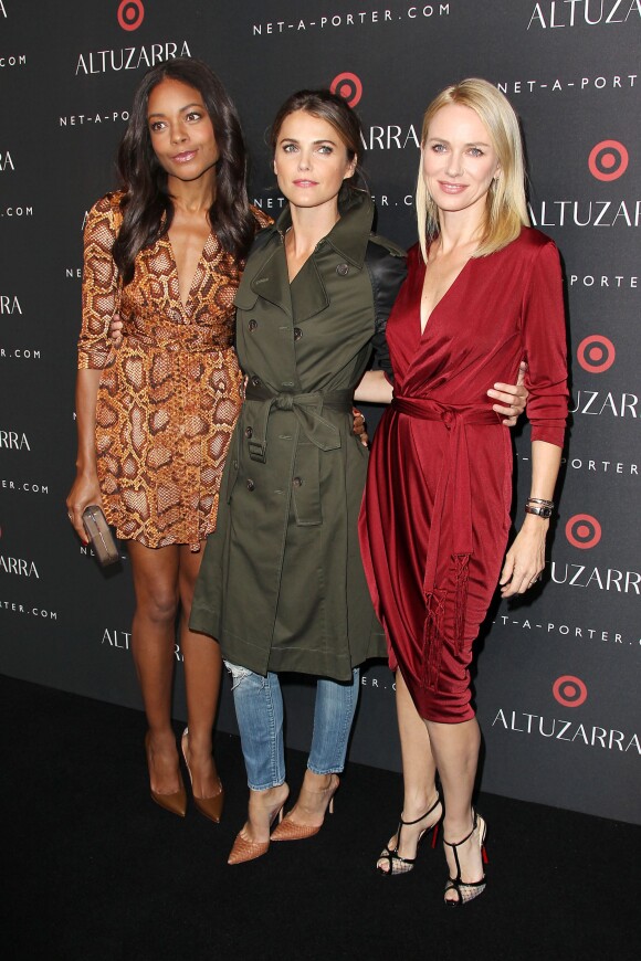 Naomie Harris, Keri Russell et Naomi Watts assistent à la soirée de lancement de la collection Altuzarra for Target à New York. Le 4 septembre 2014.