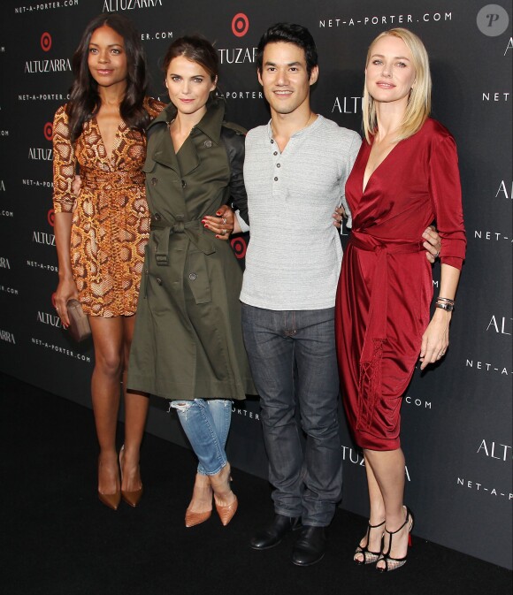 Naomie Harris, Keri Russell, Joseph Altuzarra et Naomi Watts assistent à la soirée de lancement de la collection Altuzarra for Target à New York. Le 4 septembre 2014.