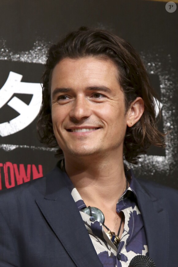 Orlando Bloom lors d'une conférence de presse pour le film "Zulu" à Tokyo, le 27 août 2014.