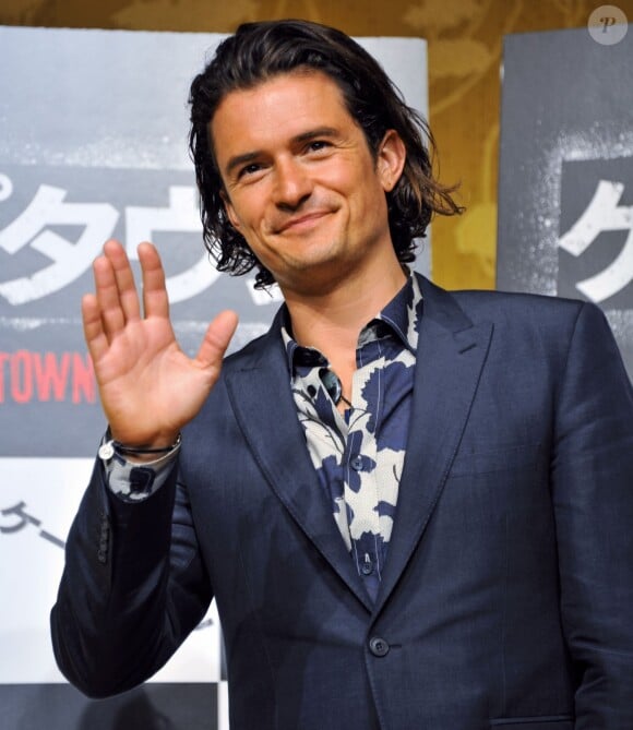 Orlando Bloom lors d'une conférence de presse pour le film "Zulu" à Tokyo, le 27 août 2014.