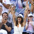  Eva Longoria, supportice comblée lors de la finale de l'US Open entre Serena Williams et Caroline Wozniacki, le 7 septembre 2014 à l'USTA Billie Jean King National Tennis Center de New York 
