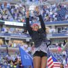 Serena Williams après sa victoire sur Caroline Wozniacki en finale de l'US Open à l'USTA Billie Jean King National Tennis Center de New York le 7 septembre 2014