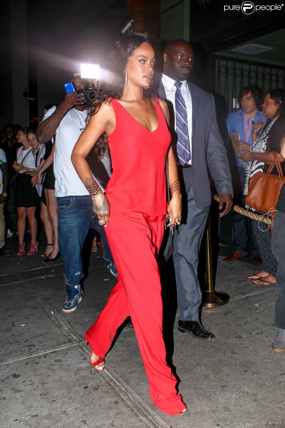 Rihanna se rend à une soirée à New York, le 7 septembre 2014.