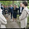 La ministre de la Culture Fleur Pellerin est venue sur le tournage de la nouvelle série historique de Canal+, Versailles, réalisée par Jalil Lespert - 4 septembre 2014