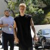 Justin Bieber est allé déjeuner avec un ami à Los Angeles, le 22 aout 2014.