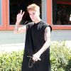 Justin Bieber est allé déjeuner avec un ami à Los Angeles, le 22 aoüt 2014.
