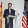 Le roi Felipe VI d'Espagne au Musée automobile de Malaga le 5 septembre 2014 pour le dîner d'inauguration du XIXe Forum Espagne-Etats-Unis.