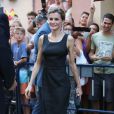 La reine Letizia d'Espagne à Malaga le 5 septembre 2014 pour une visite du Musée Picasso et l'inauguration du XIXe Forum Spain-Etats-Unis.