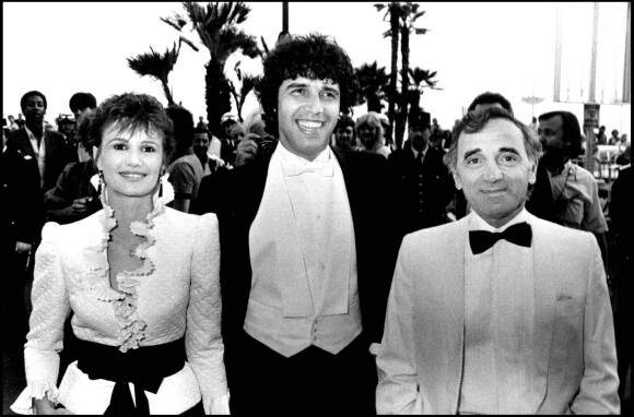 Miou-Miou, Julien Clerc et Charles Aznavour en 1982 au Festival de Cannes