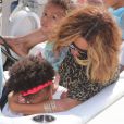 Beyoncé Knowles et sa fille Blue-Ivy se rendent au musée Picasso à Antibes. Le 9 septembre 2014.
