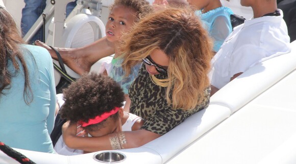 Beyoncé Knowles et sa fille Blue-Ivy se rendent au musée Picasso à Antibes. Le 9 septembre 2014.
