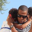 Jay Z et sa fille Blue Ivy se rendent au musée Picasso à Antibes, le 9 septembre 2014.