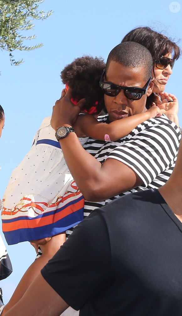 Jay Z et sa fille Blue Ivy se rendent au musée Picasso à Antibes, le 9 septembre 2014.