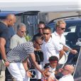 Jay Z et sa fille Blue Ivy retournent sur leur yacht après avoir visité le musée Picasso. Antibes, le 9 septembre 2014.