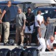 Beyoncé, Jay Z, leur fille Blue Ivy, Tina Knowles et Gloria Carter retournent sur leur yacht après avoir visité le musée Picasso. Antibes, le 9 septembre 2014.