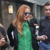 Lindsay Lohan sort du restaurant Passi à Londres, le 6 septembre 2014