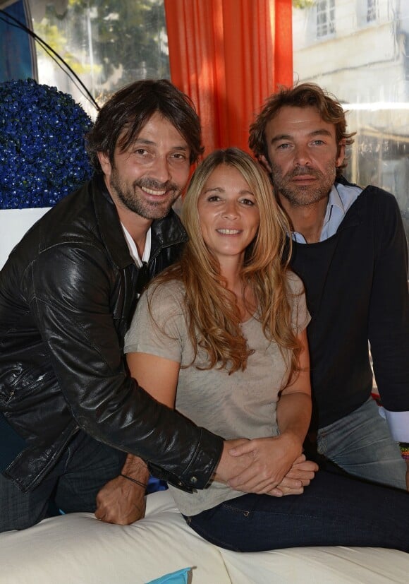 Sébastien Roch, Hélène Rollès et Patrick Puydebat au 16e Festival de la fiction TV, à La Rochelle, le vendredi 12 septembre 2014.