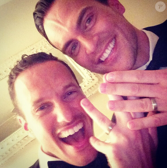 L'acteur Cheyenne Jackson et Jason Landau se sont mariés à Encino, le 13 septembre 2014.