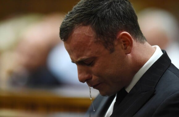 Oscar Pistorius lors de son procès pour le meurtre de Reeva Steenkamp au tribunal de Pretoria le 11 septembre 2014