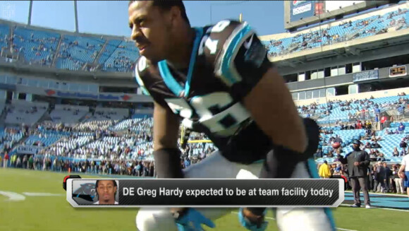 Greg Hardy, défenseur vedette des Carolina Panthers en NFL, est au coeur d'une affaire de violences conjugales.