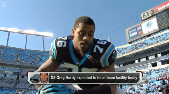 Greg Hardy, défenseur des Carolina Panthers en NFL, est au coeur d'une affaire de violences conjugales.