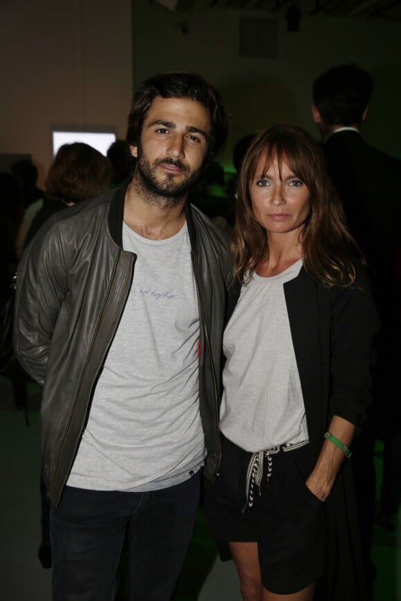 Axelle Laffont et son compagnon Cyril Paglino lors de la soirée Heineken Open Your World à la Gaité Lyrique à Paris, le 16 septembre 2014