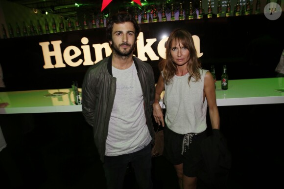 Axelle Laffont et Cyril Paglino lors de la soirée Heineken Open Your World à la Gaité Lyrique à Paris, le 16 septembre 2014
