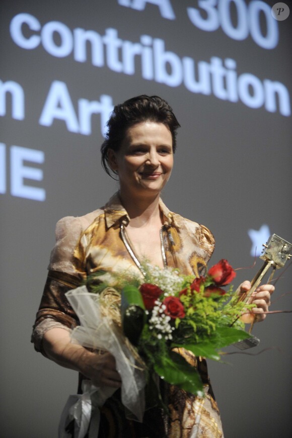 Juliette Binoche honorée lors du "Manaki Brothers Film Festival" à Bitola le 13 septembre 2014