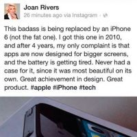 Joan Rivers : Elle fait la promo de l'iPhone 6 depuis sa tombe !