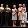 La reine Margrethe II de Danemark et ses soeurs la reine Anne-Marie de Grèce et la princesse Benedikte de Danemark lors de la remise du prix Reine Ingrid au danseur Sebastian Haynes et au violoncelliste Toke Moldrup à Copenhague, le 15 septembre 2014.