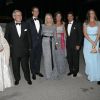 Le roi Constantin et de la reine Anne-Marie de Grèce avec leurs enfants lors de la soirée de leurs noces d'or le 18 septembre 2014 au Yacht Club de Grèce du Pirée.