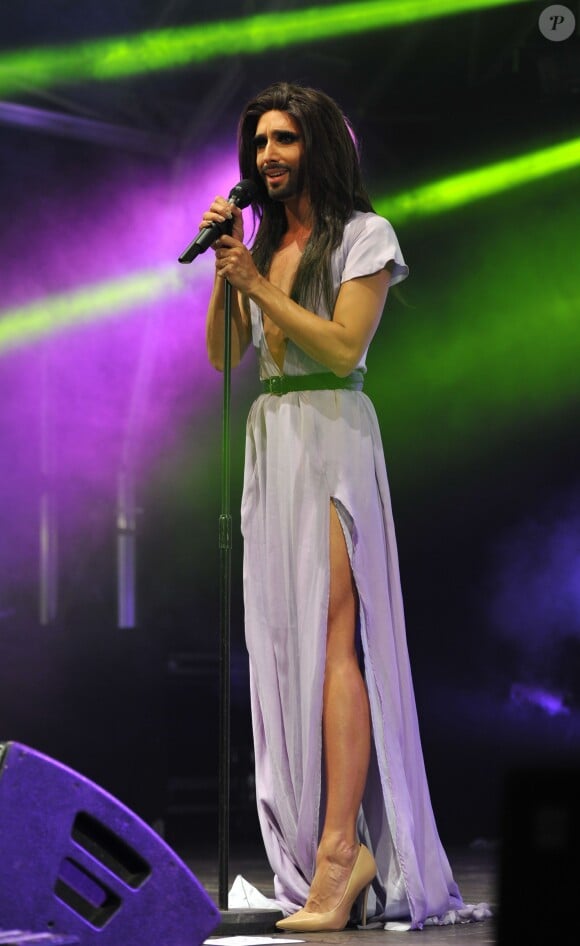 Conchita Wurst, sublime diva lors de la Manchester Pride, le 24 août 2014 à Manchester